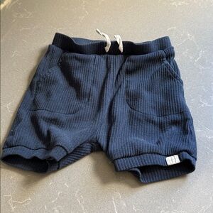 Firsts Navy Ribbed Shorts